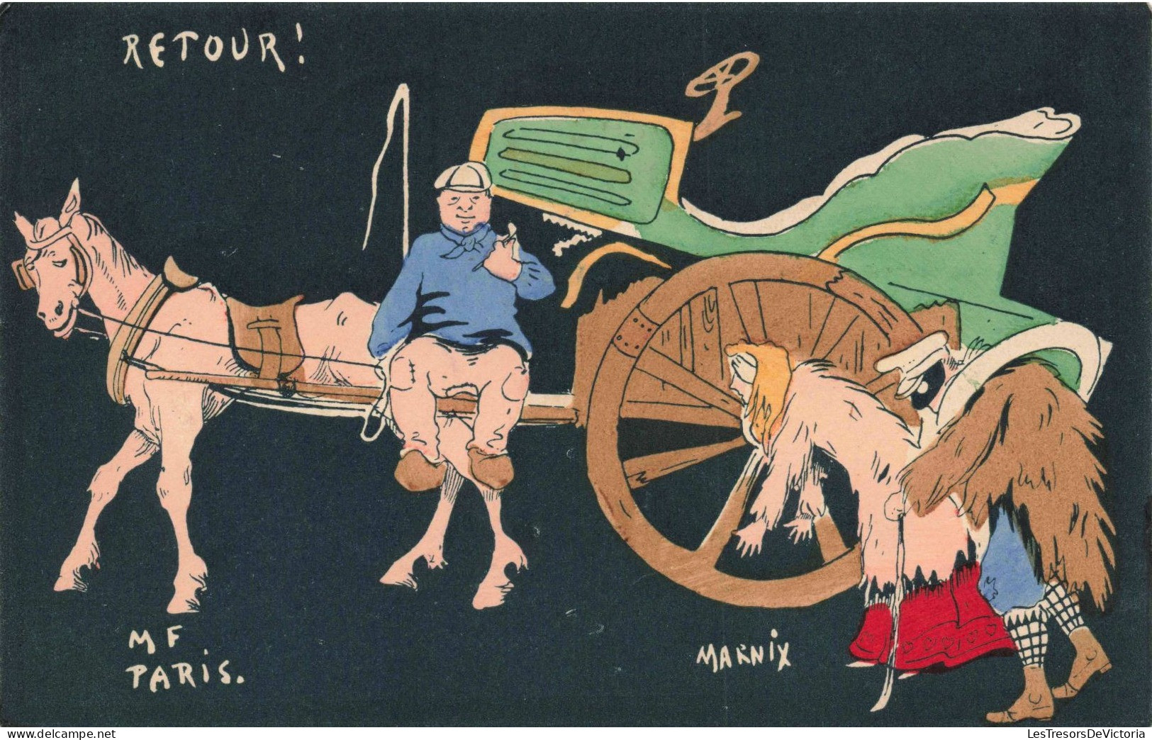 ILLUSTRATION - Retour - Colorisé - MF Paris - Marnix - Carte Postale Ancienne - Other & Unclassified