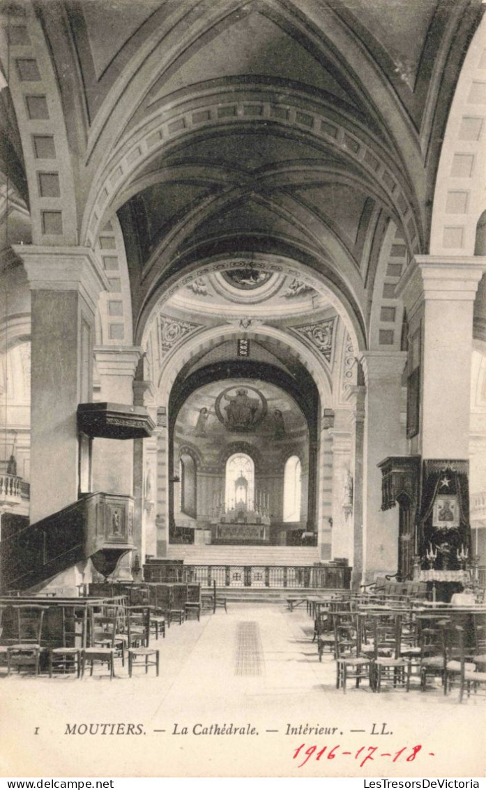 FRANCE - Moutiers - La Cathédrale - Intérieur -  LL  - Carte Postale Ancienne - Moutiers