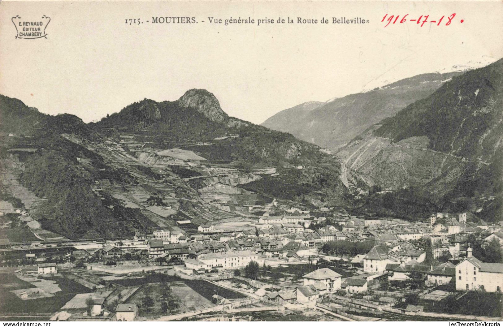 FRANCE - Moutiers - Vue Générale Prise De La Route De Belleville  - Carte Postale Ancienne - Moutiers