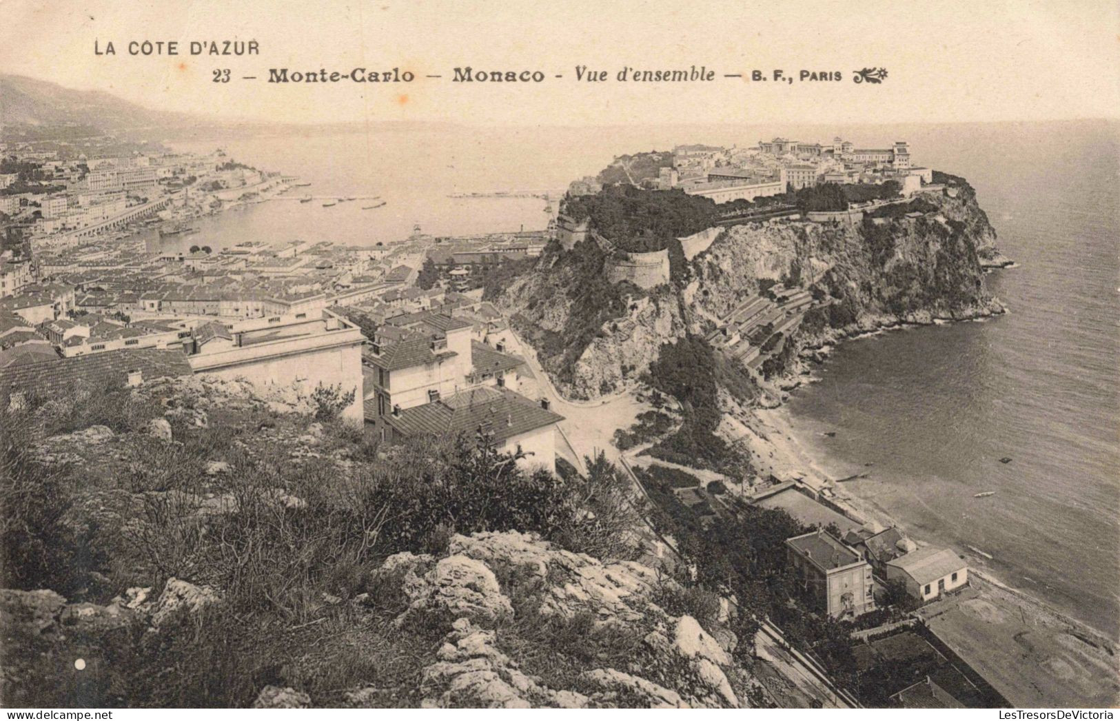 MONACO - Monte Carlo - Vue D'ensemble - BF Paris - Carte Postale Ancienne - Monte-Carlo