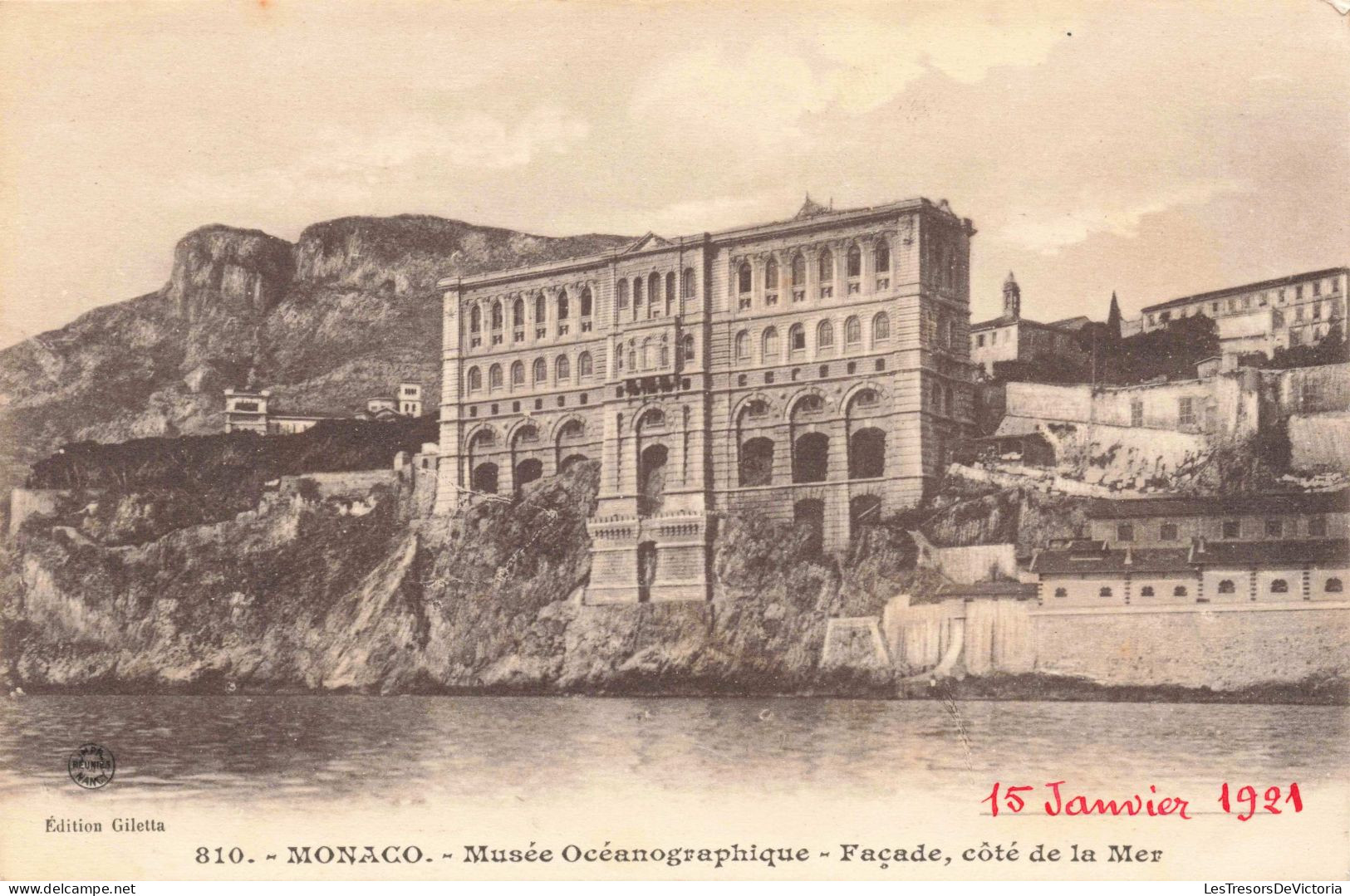 MONACO - Musée Océanographique - Façade Côté De La Mer - Carte Postale Ancienne - Musée Océanographique