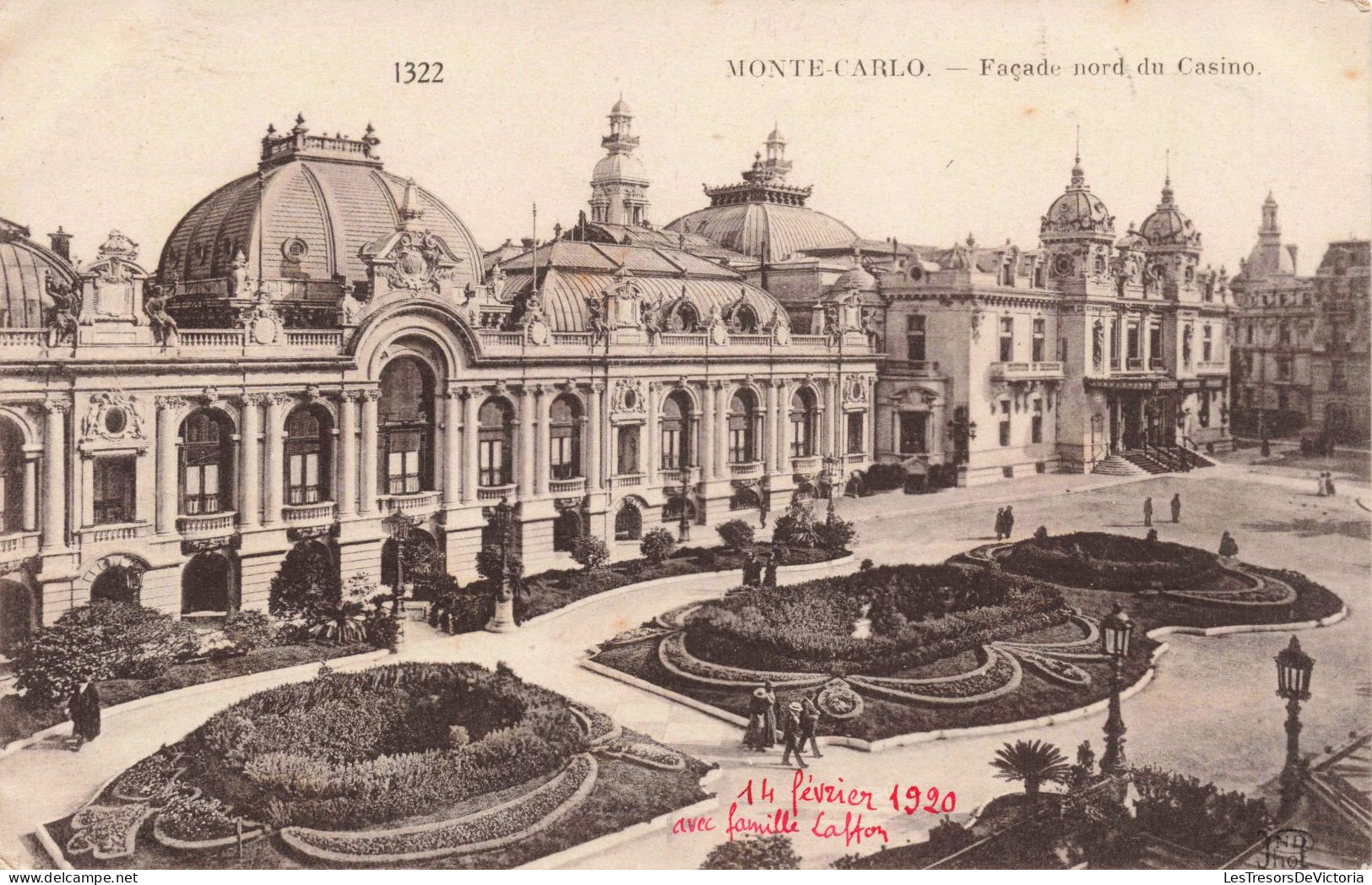 MONACO - Monte Carlo - Façade Nord Du Casino - Carte Postale Ancienne - Monte-Carlo