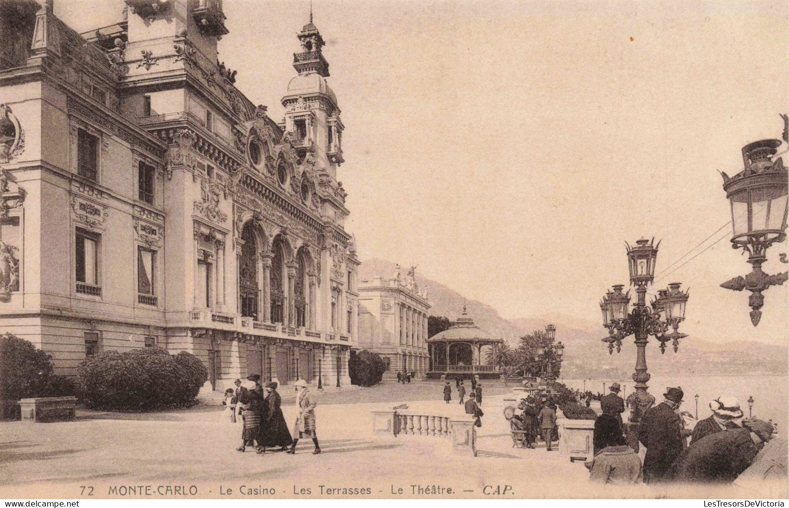 MONACO - Monte Carlo - Le Casino - Les Terrasses - Le Théâtre - CAP - Carte Postale Ancienne - Monte-Carlo