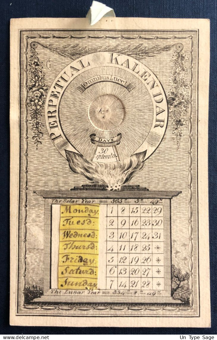 PERPETUAL KALENDAR - (B484) - Kleinformat : ...-1900