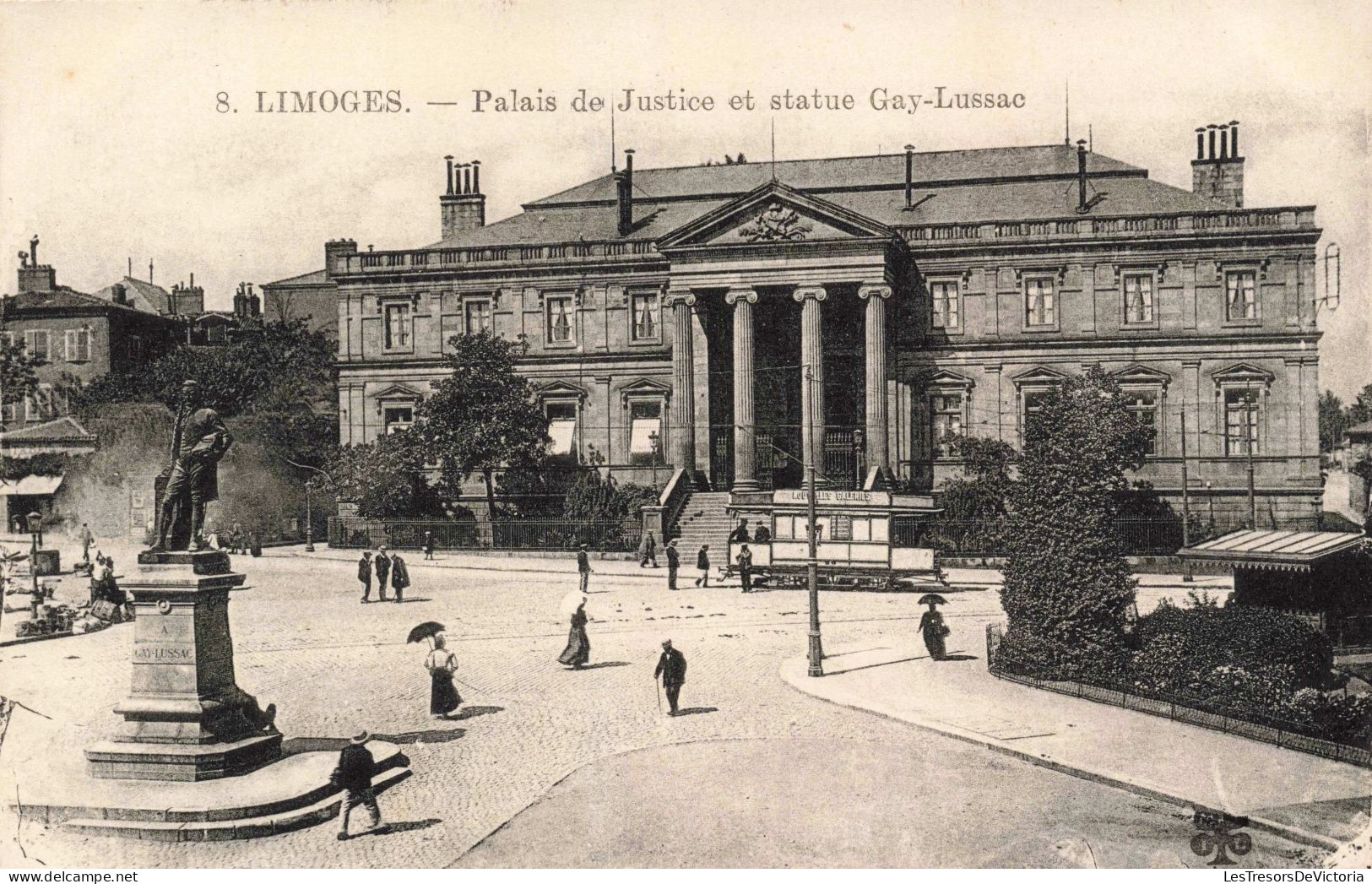 FRANCE - Limoges - Palais De Justice Et Statue De Gay Lussac - Animé -  Carte Postale Ancienne - Limoges