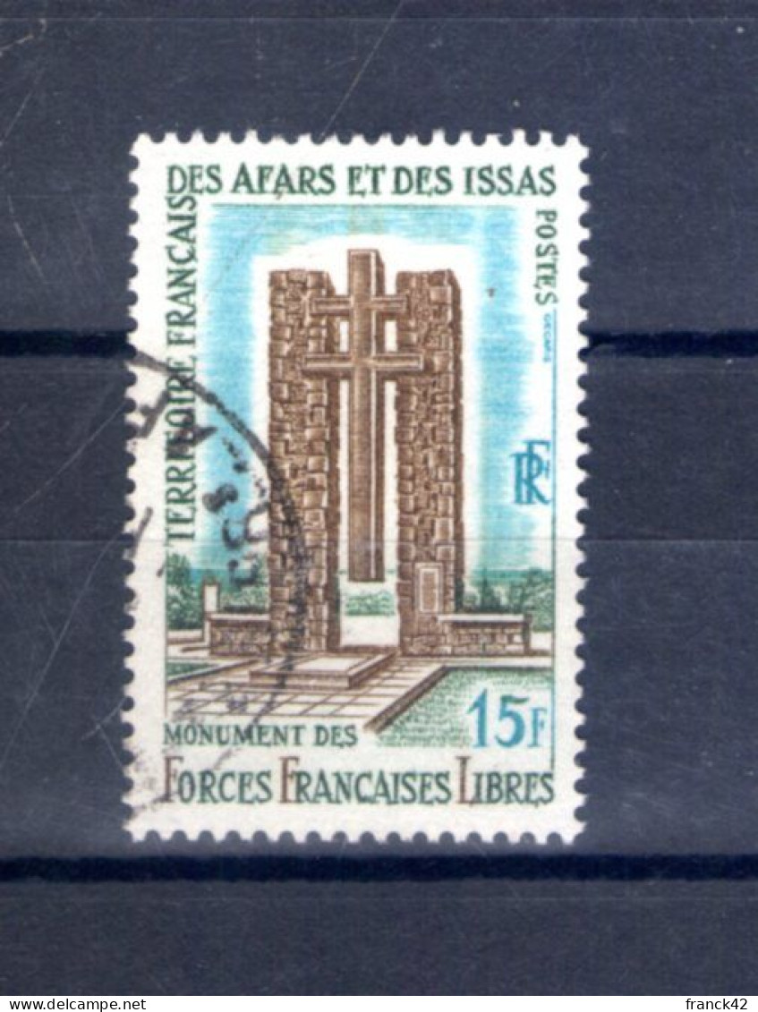 Afars Et Issas. Monument Aux Forces Françaises Libres. 1969 - Oblitérés