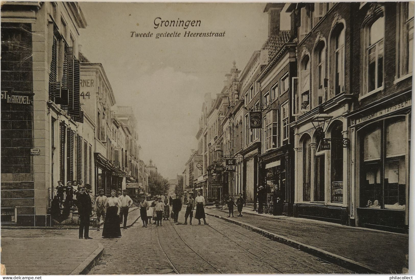 Groningen // Tweede Gedeelte Heerenstraat (Veel Volk) 1906 - Groningen