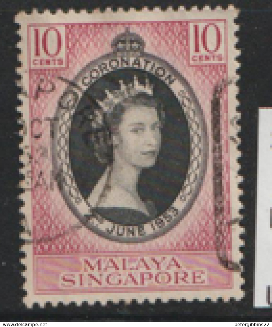 Singapore 1953  SG  37  Coronation  Fine Used - Singapur (...-1959)