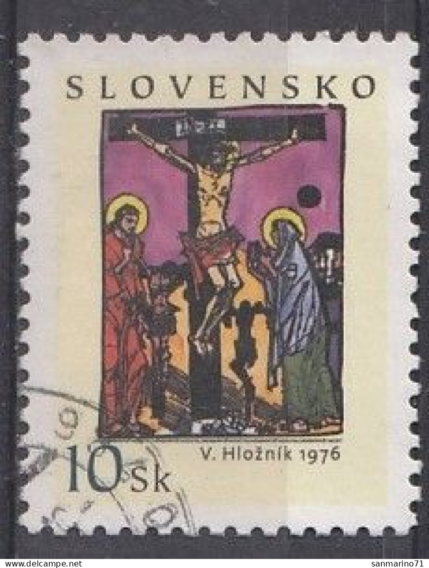 SLOVAKIA 551,used,falc Hinged - Easter
