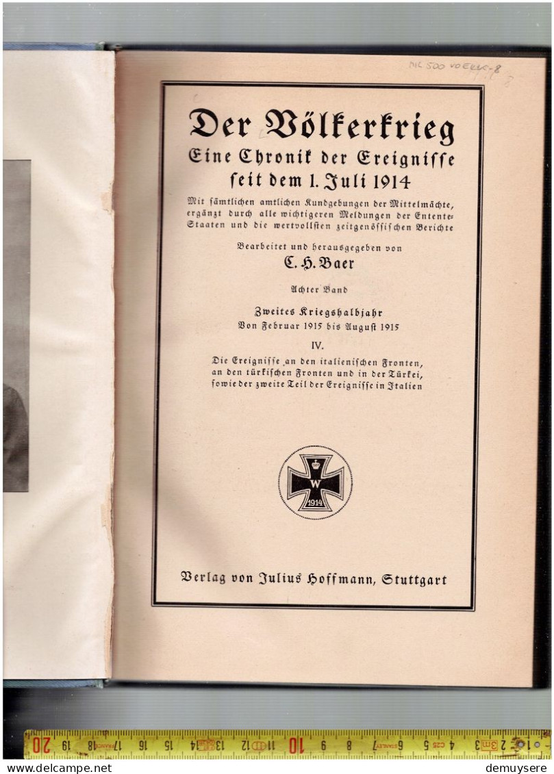 DER VÖLKERKRIEG NR 8 - DIE DREI ERFTEN  -  GUTER STATUS - 5. World Wars