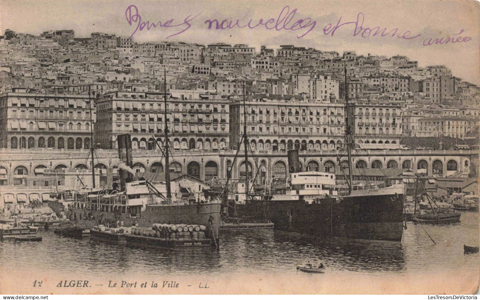 ALGERIE - Alger - Le Port Et La Ville - Bateaux - LL - Carte Postale Ancienne - Algiers
