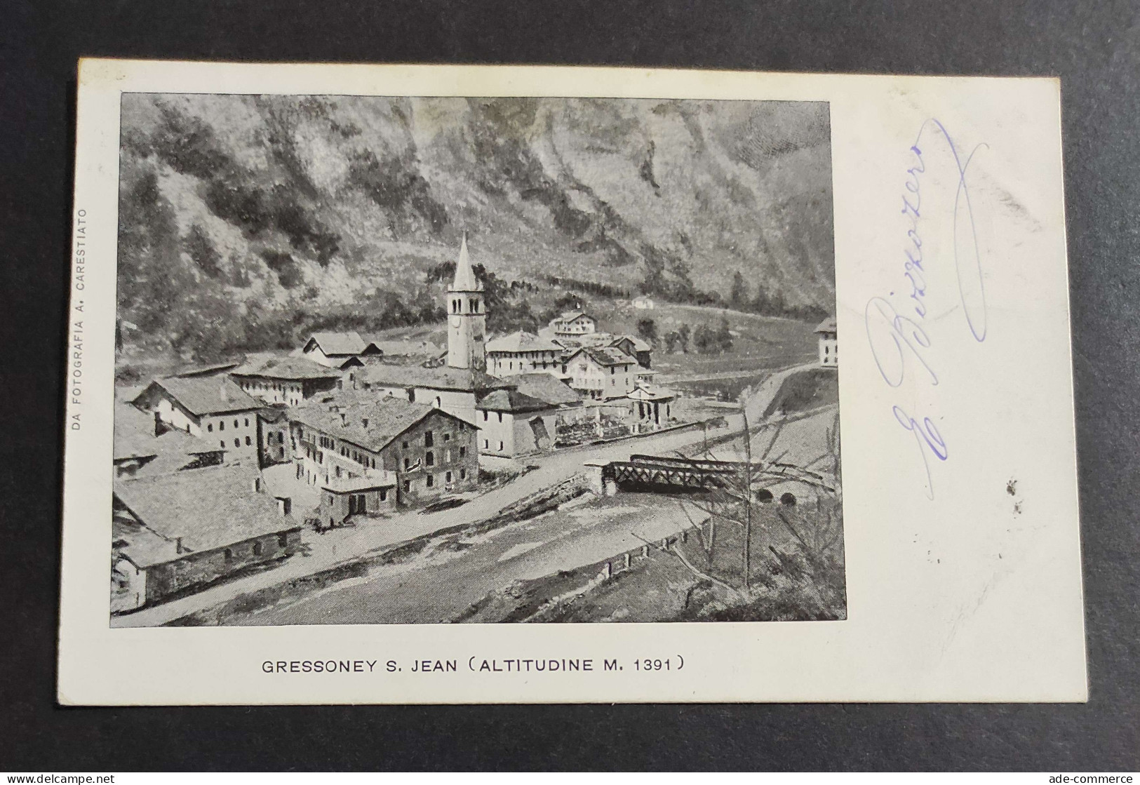 Cartolina Gressoney S. Jean - (Altitudine M. 1391)                                                                       - Aosta