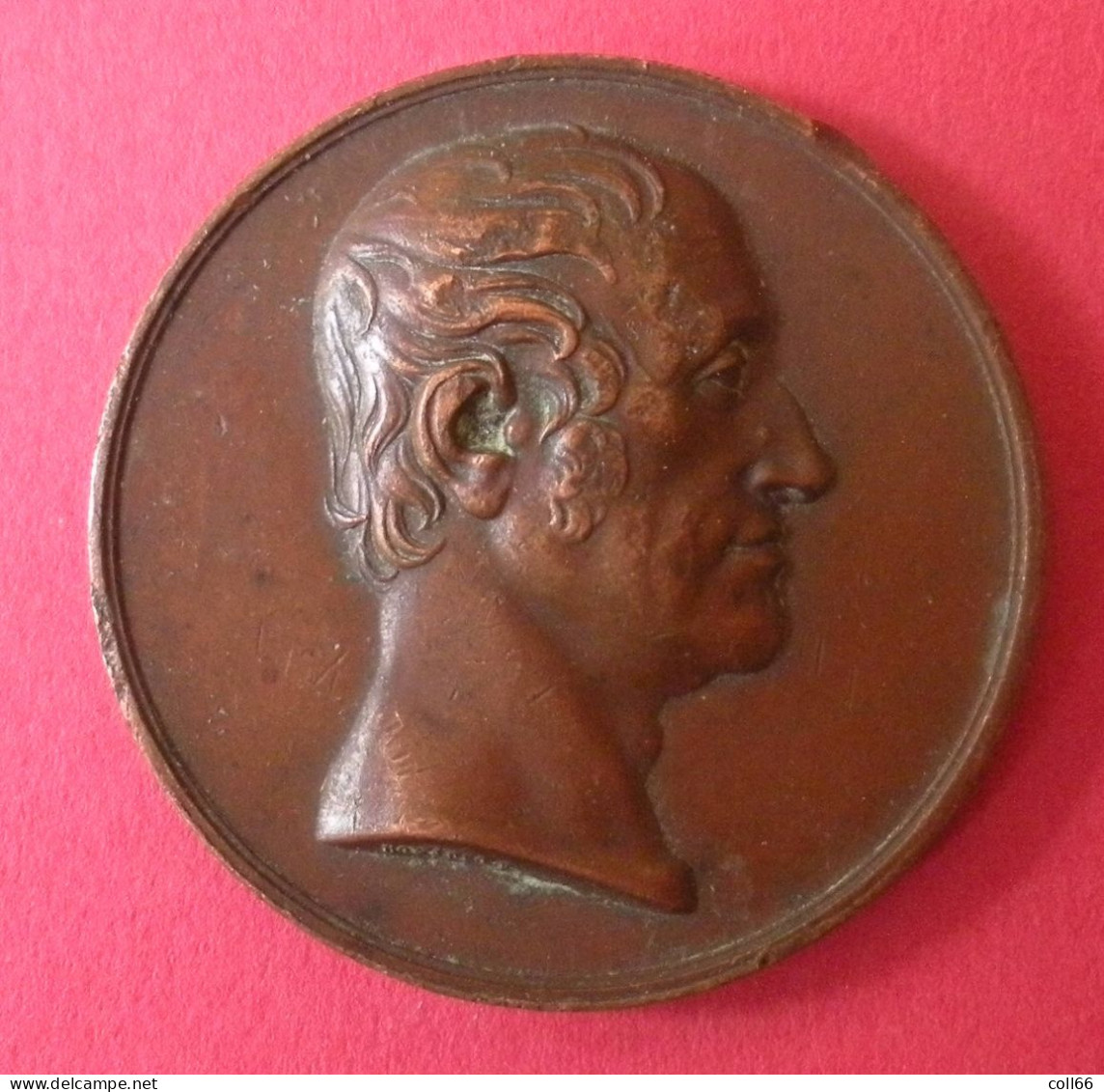 Médaille Francis Henry Egerton Comte De Bridgewater Théologien 1756-1829 Cuivre Diam 4.1 Cm 36g - Royaux/De Noblesse