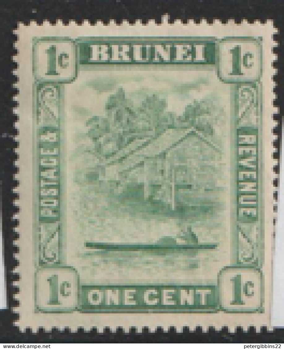 Brunei 1908  SG 35  1c   Mounted Mint - Brunei (...-1984)