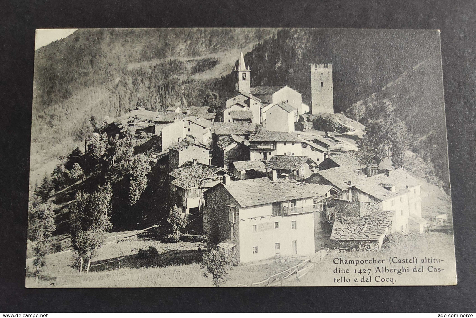 Cartolina Champorcher (Castel) Alberghi Del Castello E Del Cocq.                                                         - Aosta