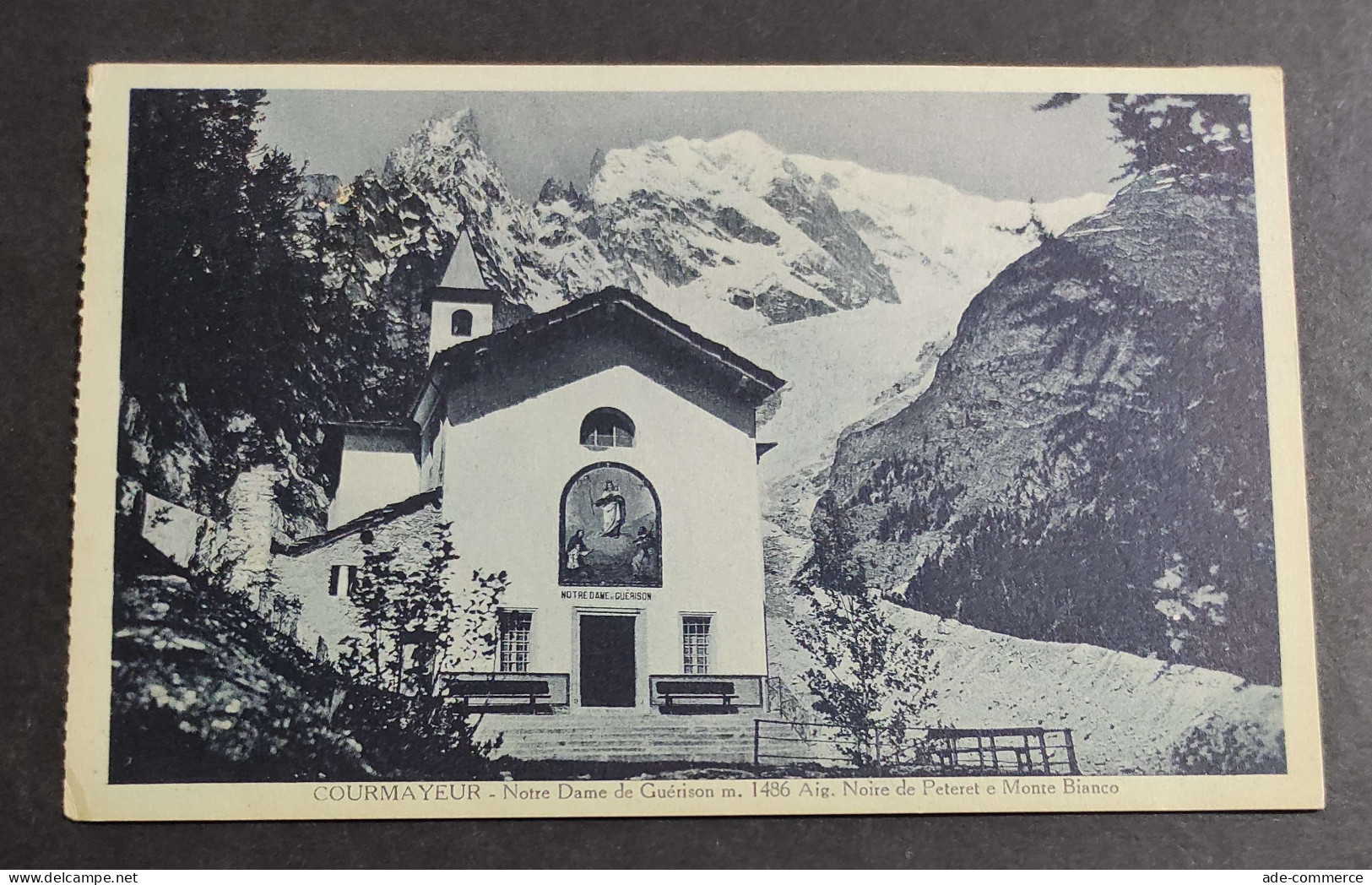 Cartolina Courmayeur - Notre Dame De Guérison - Noire De Peteret E Monte Bianco                                         - Aosta