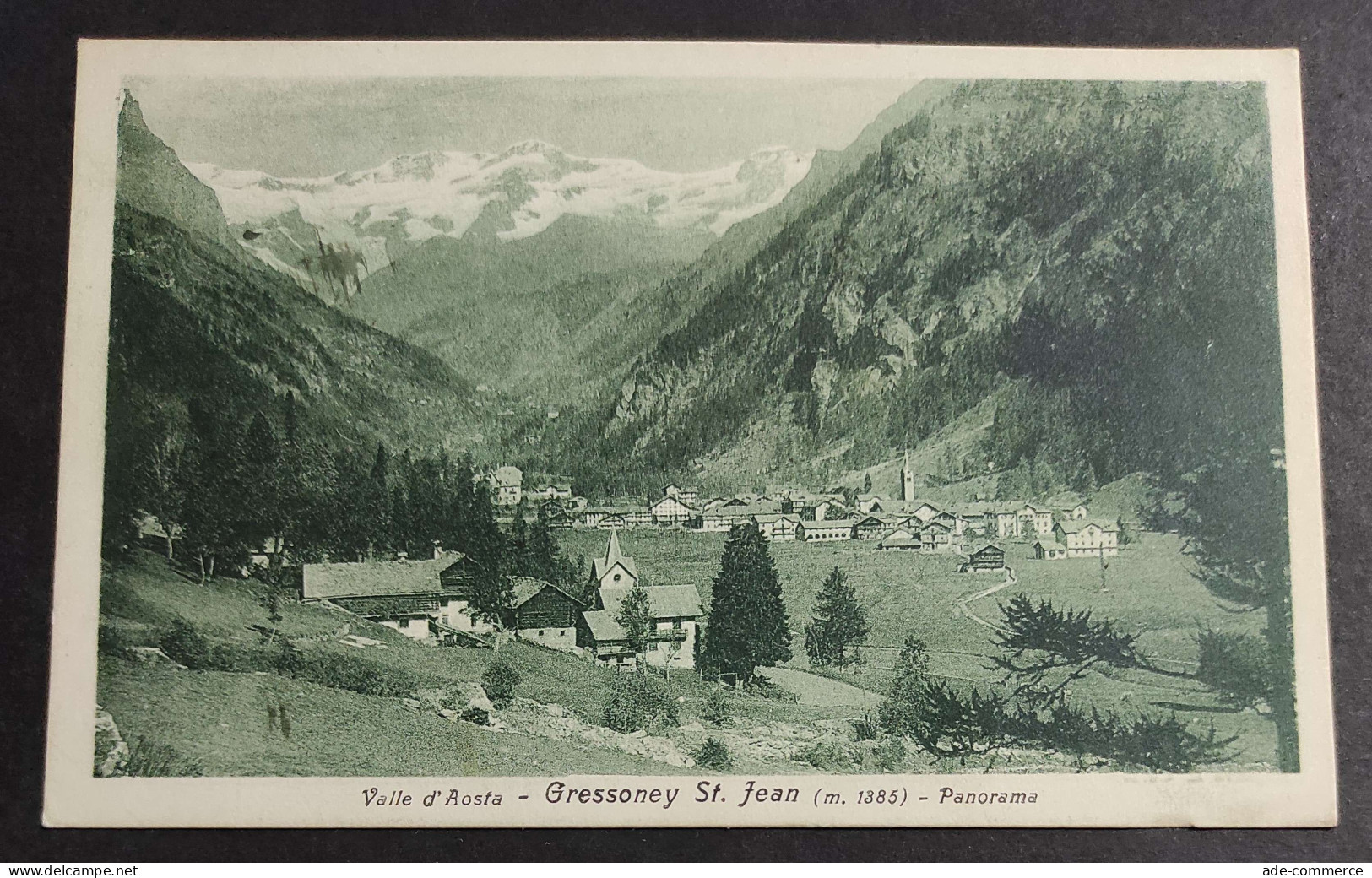 Cartolina Gressoney St. Jean - Panorama (Valle D'Aosta)                                                                  - Aosta