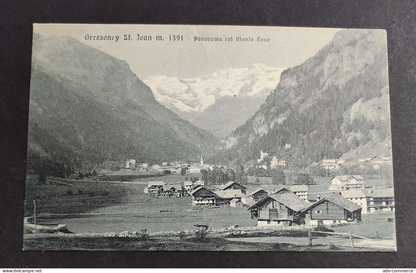 Cartolina Gressoney St. Jean - Panorama Col Monte Rosa                                                                   - Aosta