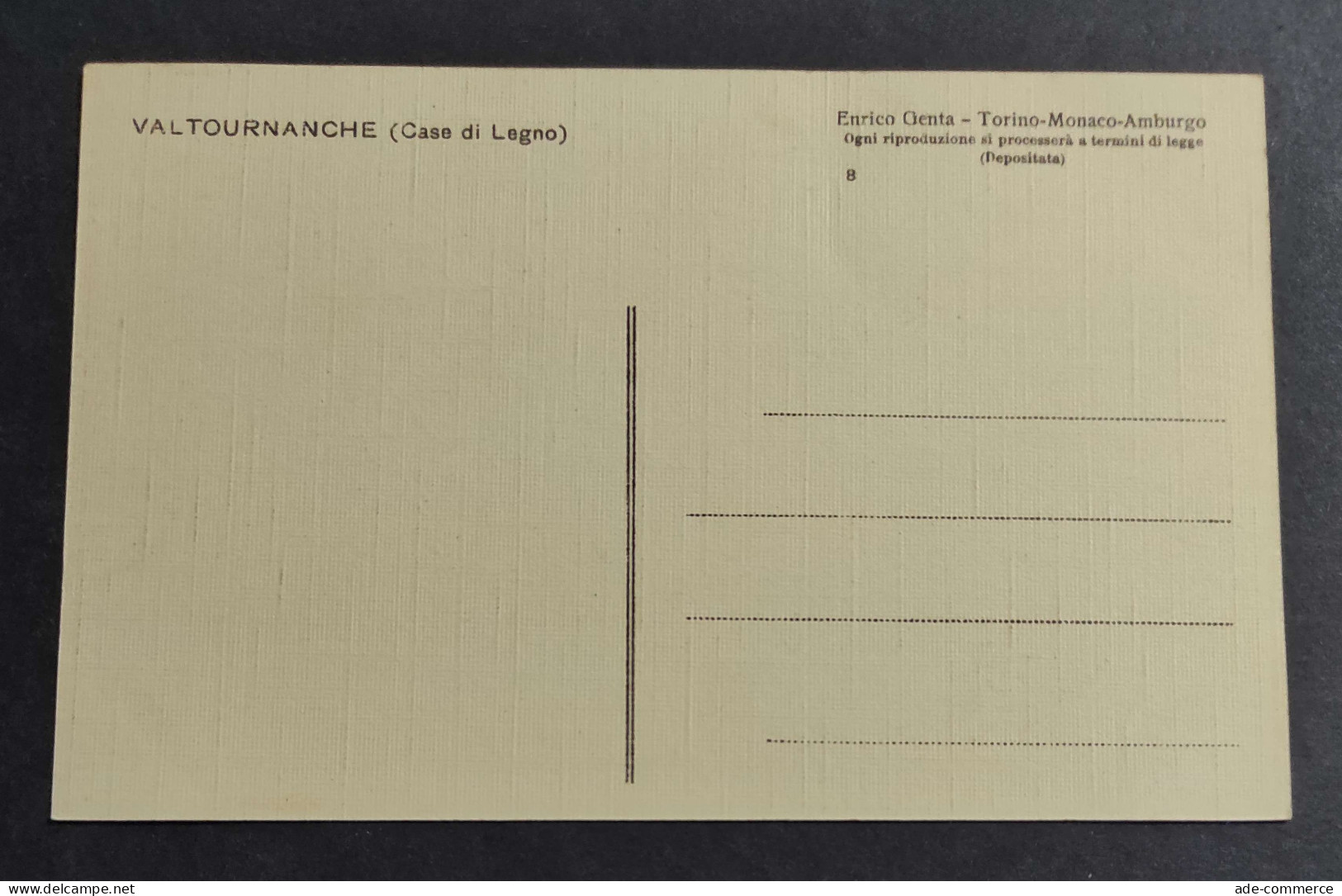 Cartolina Valtournanche - (Case Di Legno)                                                                                - Aosta