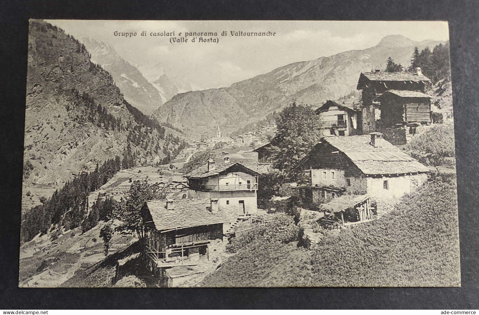 Cartolina Valtournanche - Gruppo Di Casolari E Panorama (Valle D'Aosta)                                                  - Aosta