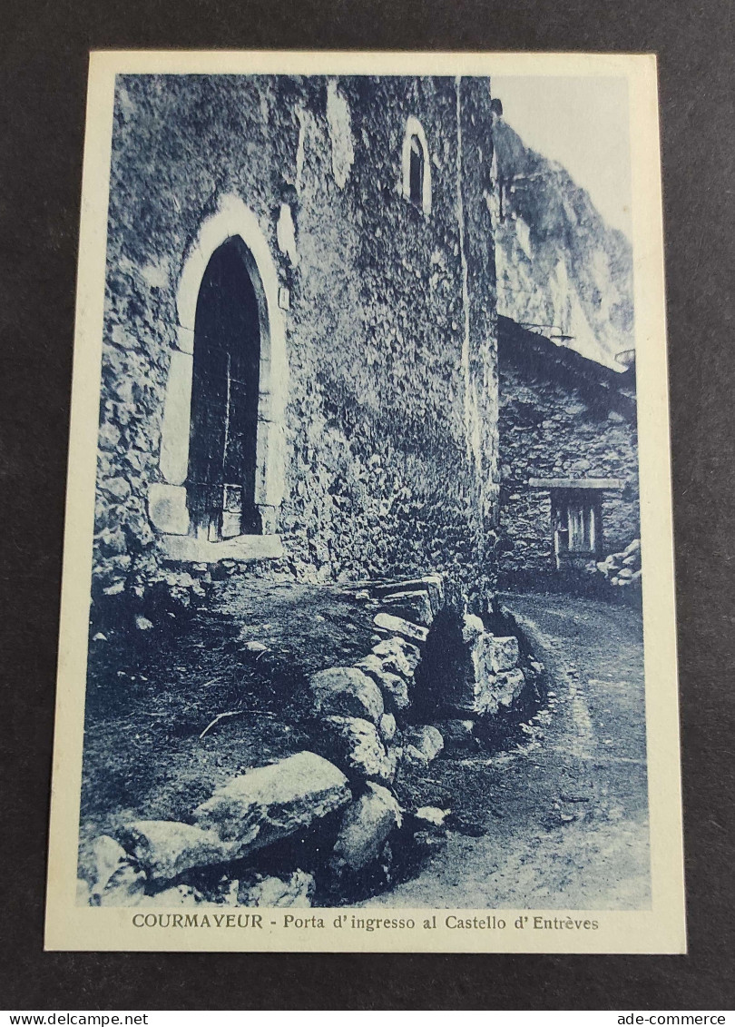 Cartolina Courmayeur - Porta D'Ingresso Al Castello D'Entrèves                                                          - Aosta