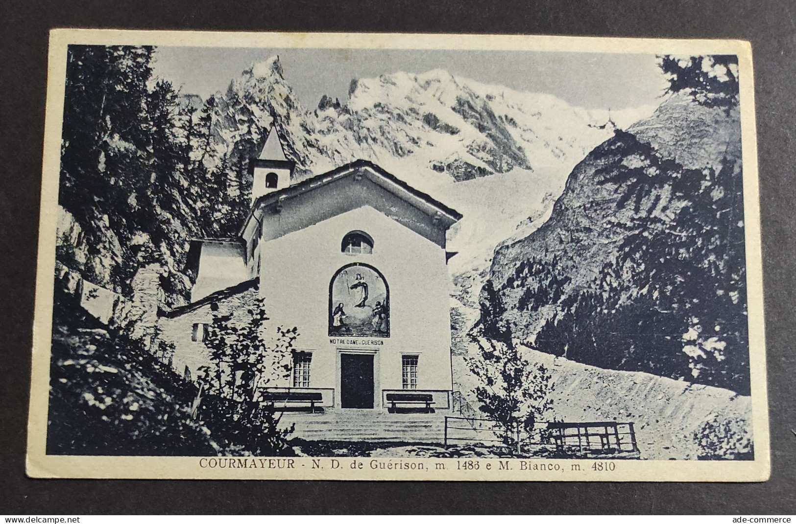 Cartolina Courmayeur - N.D. Del Guérison E M. Bianco                                                                    - Aosta