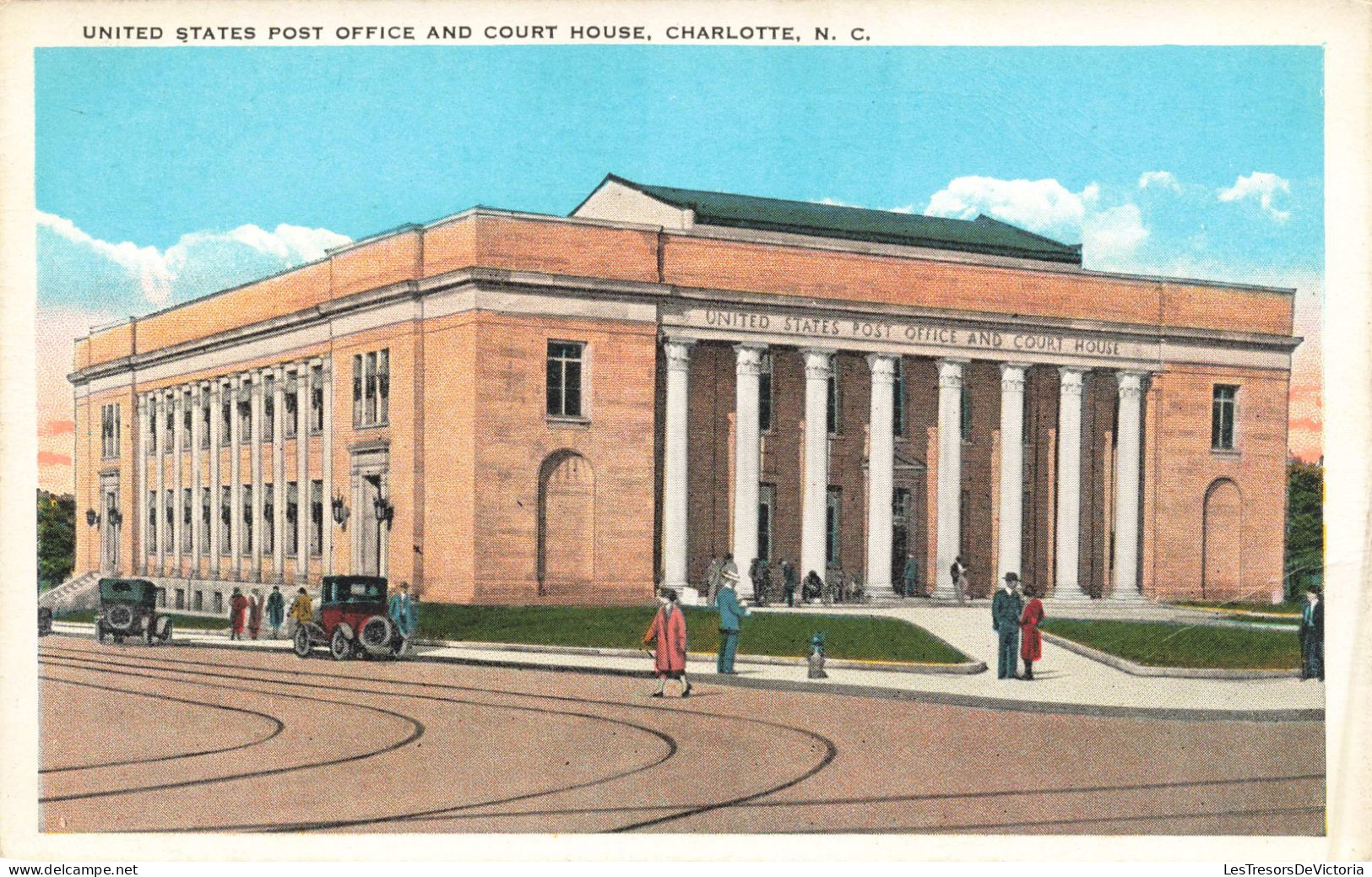 ETATS UNIS - Post Office And Court House - Charlotte - NC - Colorisé - Carte Postale Ancienne - Charlotte