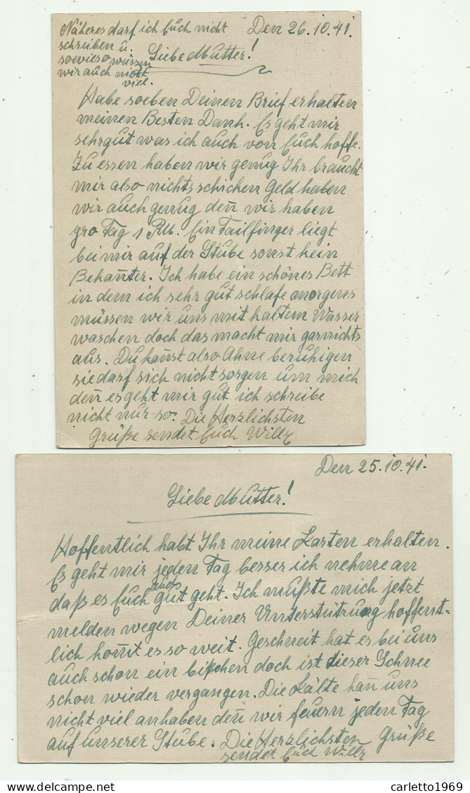 DUE FELDPOSKARTE 1941  - Used Stamps