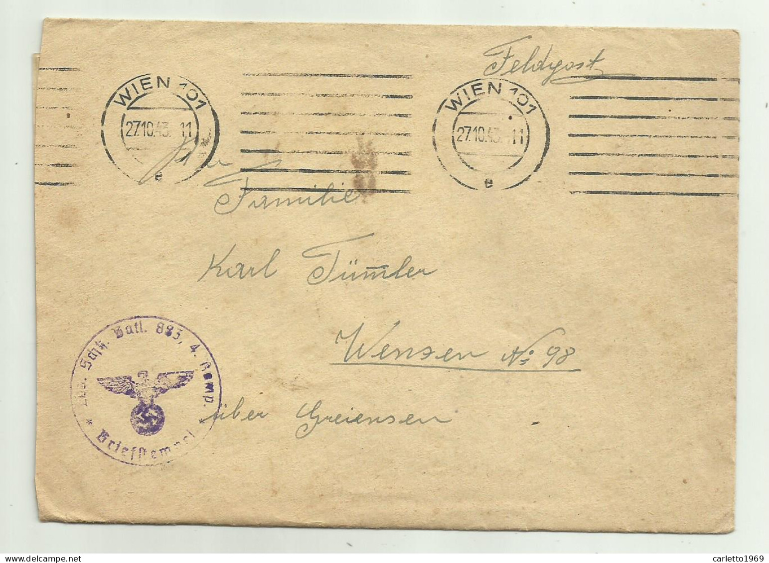  FELDPOST  1943  CON LETTERA  - Used Stamps