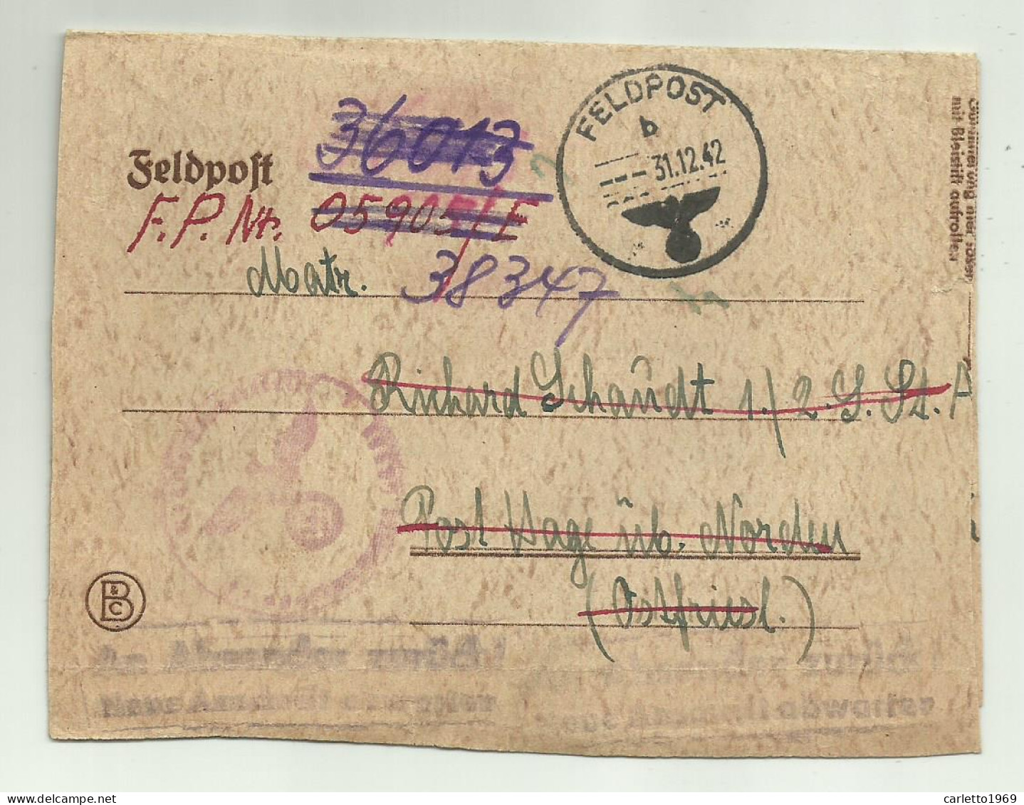  FELDPOST  1942 - Oblitérés