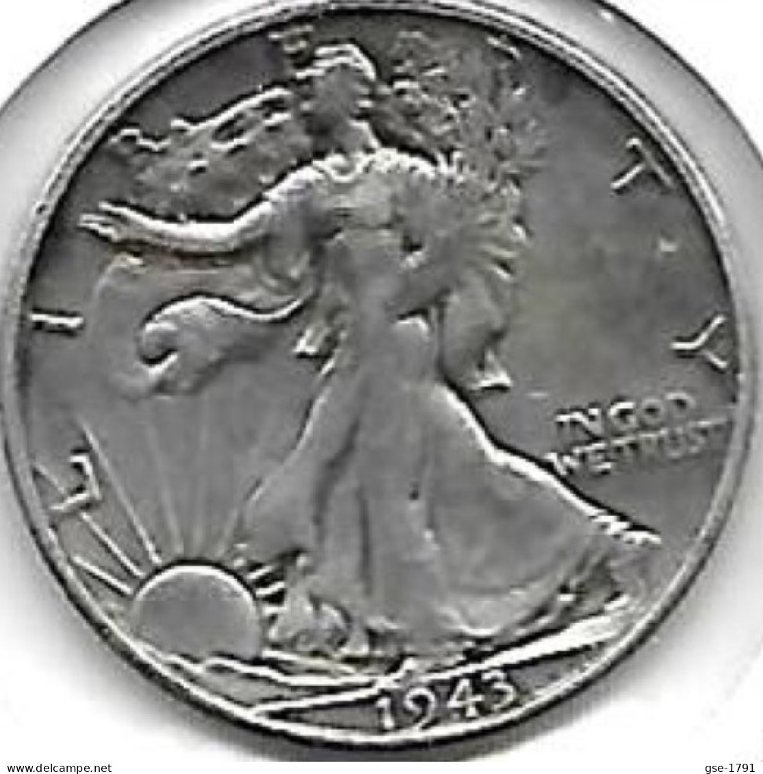 ETATS-UNIS Half Dollar LIBERTY 1943 S  Argent  TTB - 1916-1947: Liberty Walking