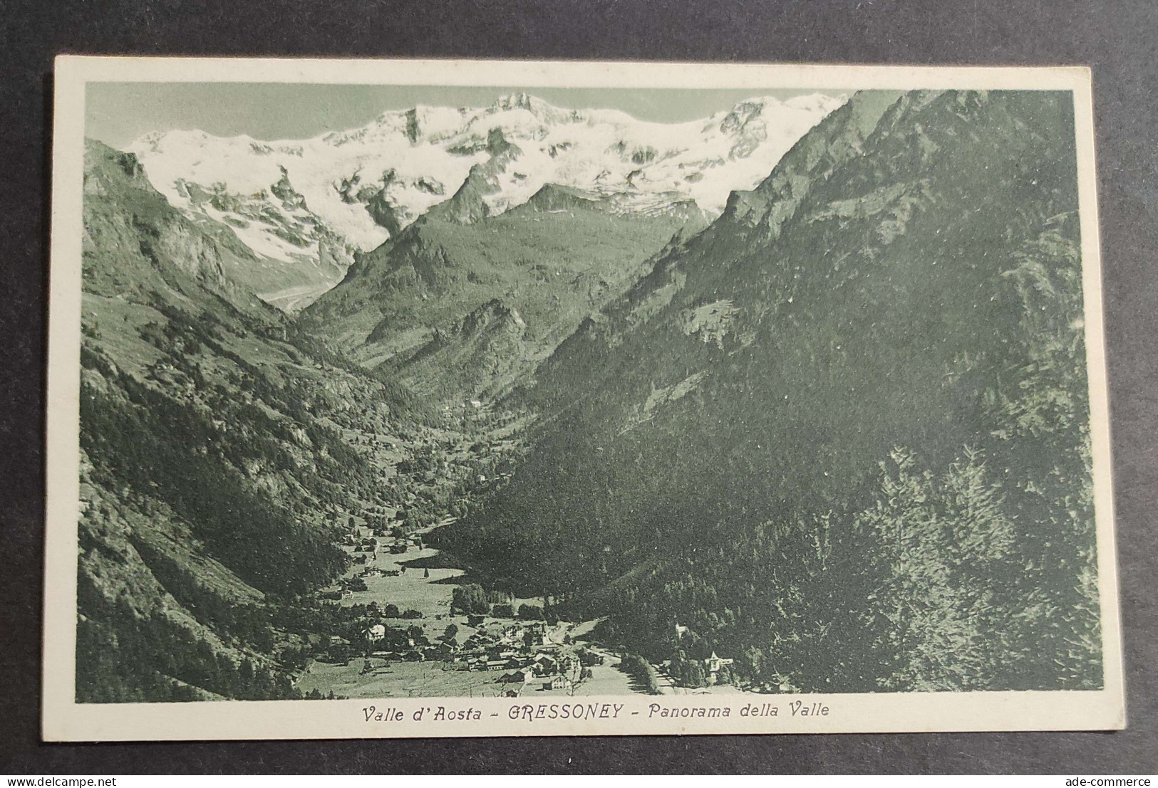Cartolina Valle D'Aosta - Gressoney - Panorama Della Valle                                                               - Aosta