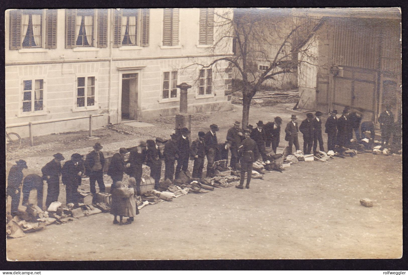 1919 Ungelaufene Foto AK: Rekrutierung Vom Dem Löwen In Niederglatt. - Laufen-Uhwiesen 