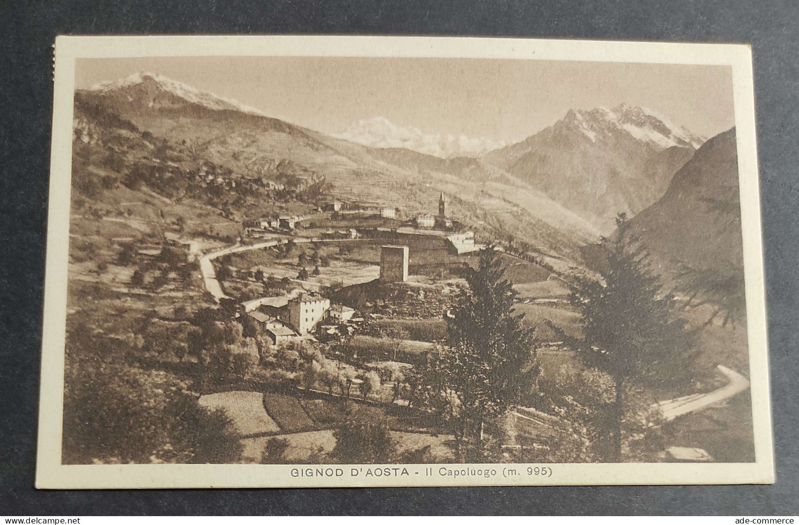 Cartolina Gignod D'Aosta - Il Capoluogo                                                                                  - Aosta