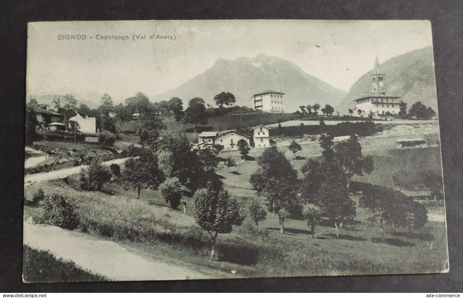 Cartolina Gignod - Capoluogo (Val D'Aosta)                                                                               - Aosta