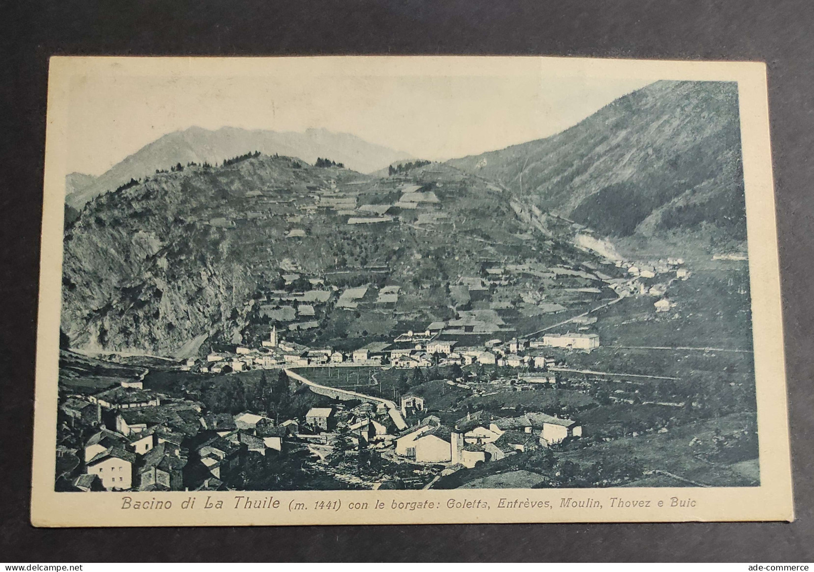 Cartolina Bacino Di La Thuile Con Le Borgate - Goletta, Entrèves, Moulin Thovez E Buic                                  - Aosta