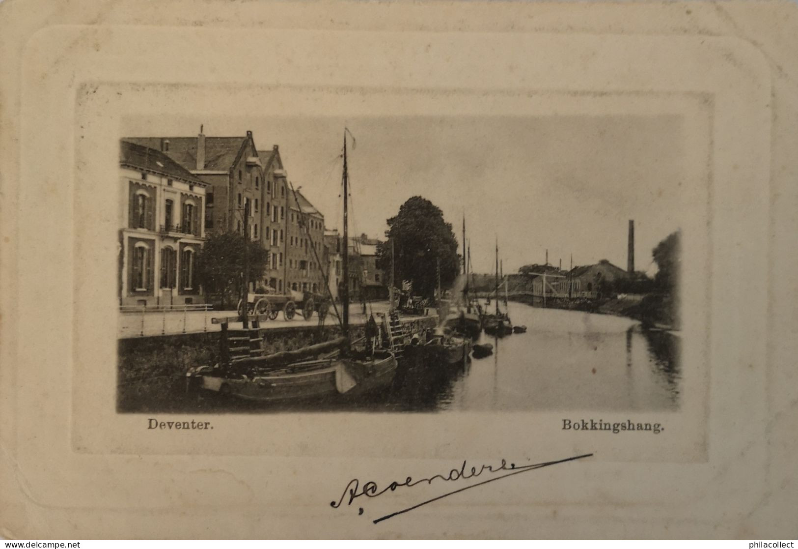 Deventer (Ov.) Bokkingshang 190? Vlekkig - Deventer