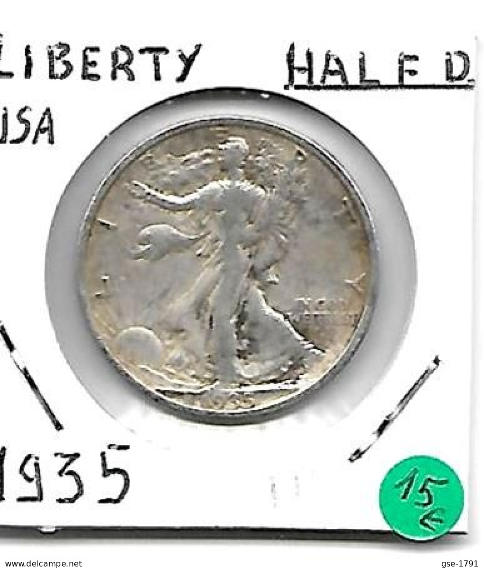 ETATS-UNIS Half Dollar LIBERTY 1935 Argent  TB - 1916-1947: Liberty Walking (Libertà Che Cammina)