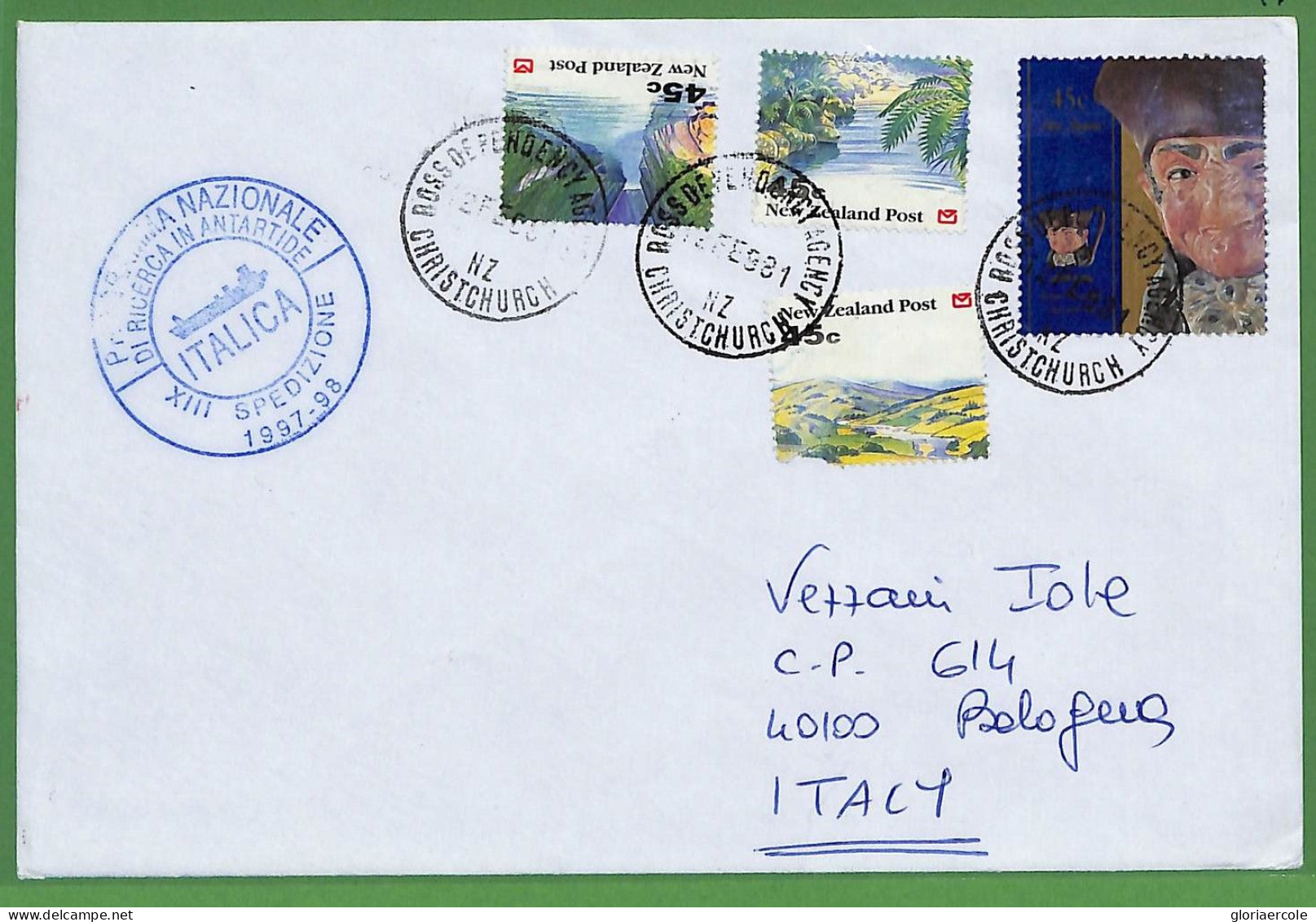 Ae3432 - NEW ZEALAND - Postal History - ITALIAN  ANTARCTIC Expedition 1998 - Expéditions Antarctiques