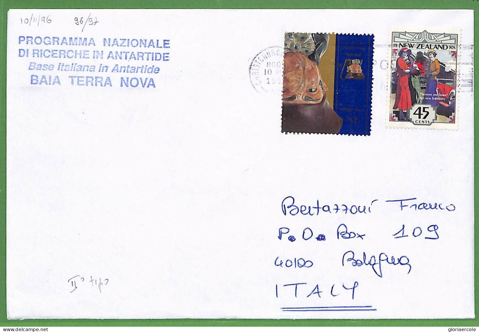 Ae3439 - NEW ZEALAND - Postal History - ANTARCTIC BASE  - TERRA NOVA 1996 - Bases Antarctiques