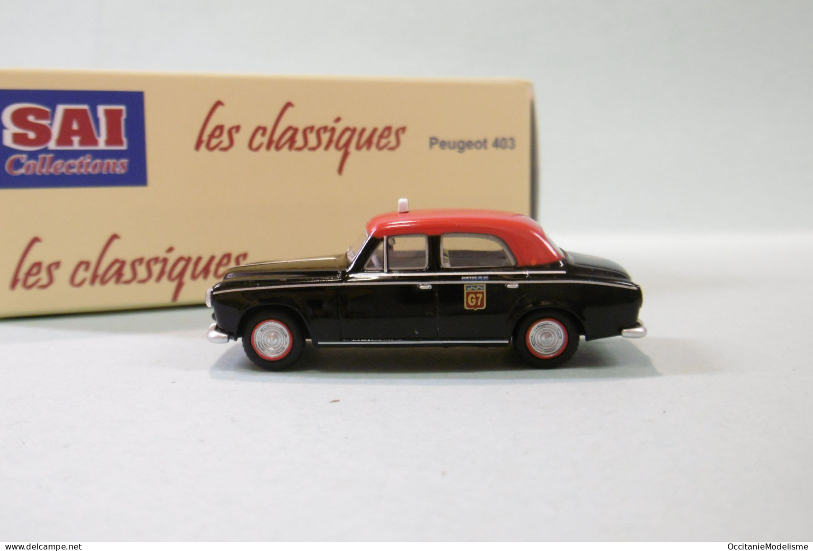 SAI Les Classiques - PEUGEOT 403 7 Taxi G7 1960 Réf. 6241 Neuf NBO HO 1/87 - Véhicules Routiers