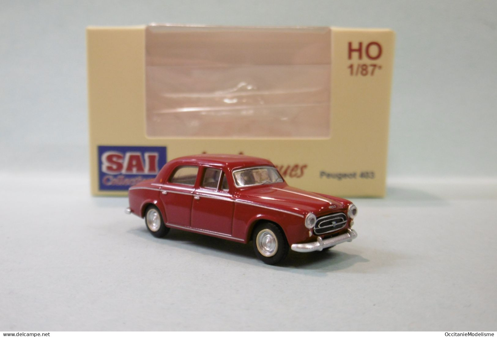 SAI Les Classiques - PEUGEOT 403 7 1959 Rouge Rubis Réf. 6204 Neuf NBO HO 1/87 - Strassenfahrzeuge