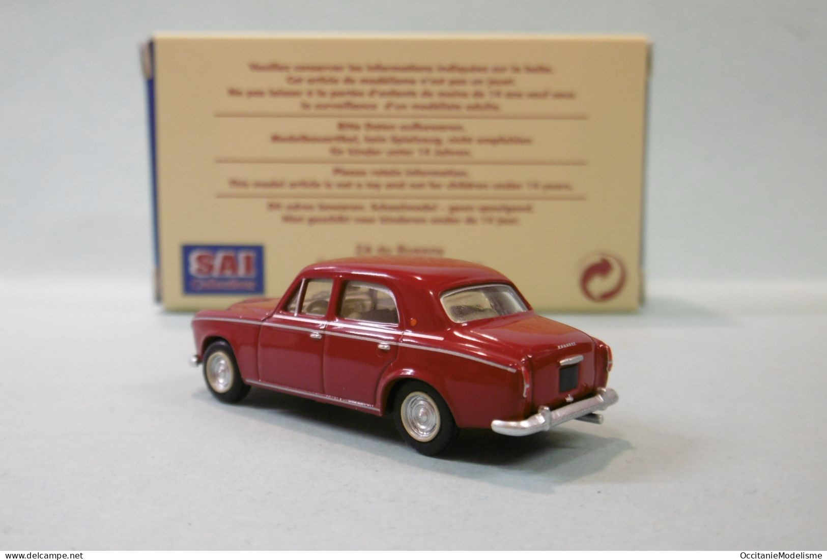 SAI Les Classiques - PEUGEOT 403 7 1959 Rouge Rubis Réf. 6204 Neuf NBO HO 1/87 - Véhicules Routiers