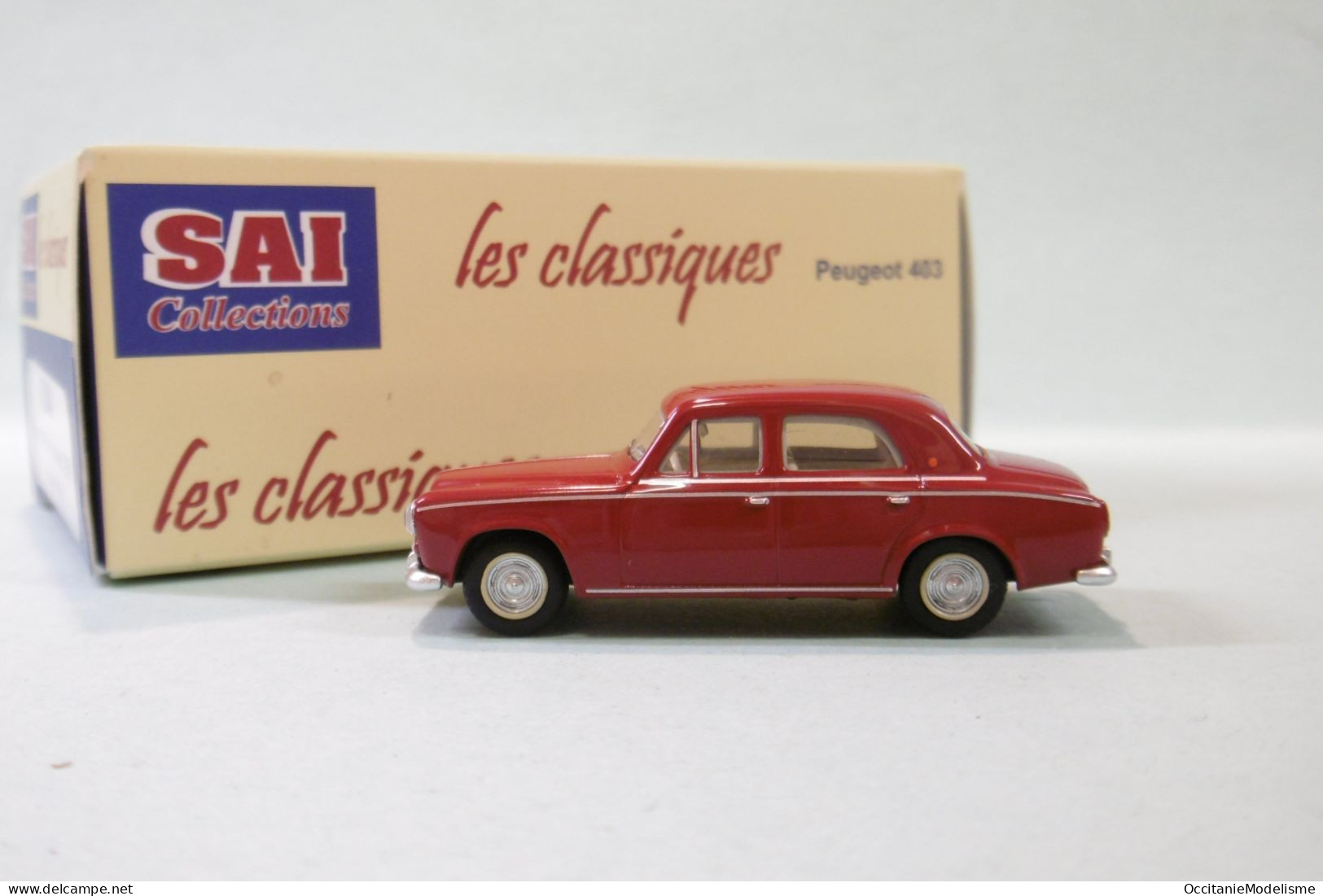 SAI Les Classiques - PEUGEOT 403 7 1959 Rouge Rubis Réf. 6204 Neuf NBO HO 1/87 - Véhicules Routiers