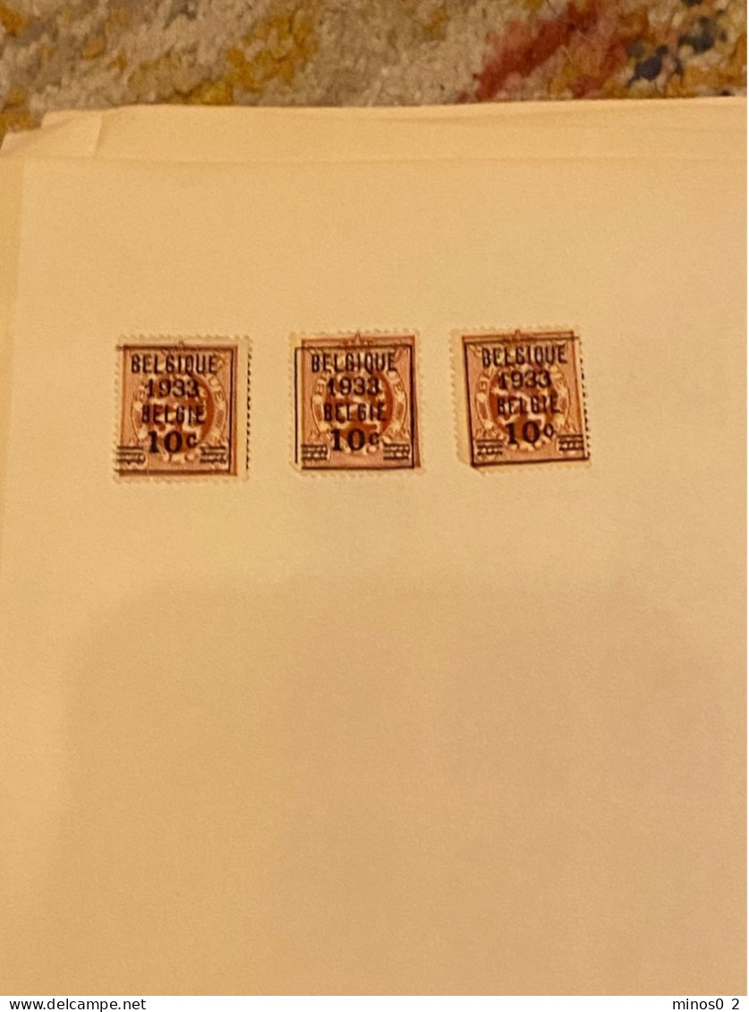 Collection de timbres sur 15 ff. préoblitérés ( PRE ) et avec surcharge