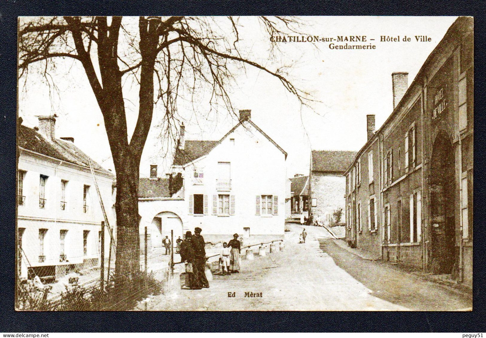 51. Châtillon-sur-Marne. Hôtel De Ville. Gendarmerie. 1917 - Châtillon-sur-Marne