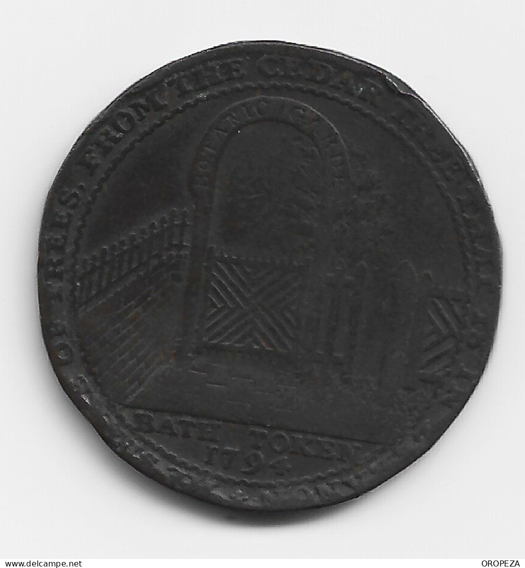 T40 - GRAN BRETAÑA - 1794 - 1/2 PENNY TOKEN - BOTANIC GARDEN - Autres & Non Classés