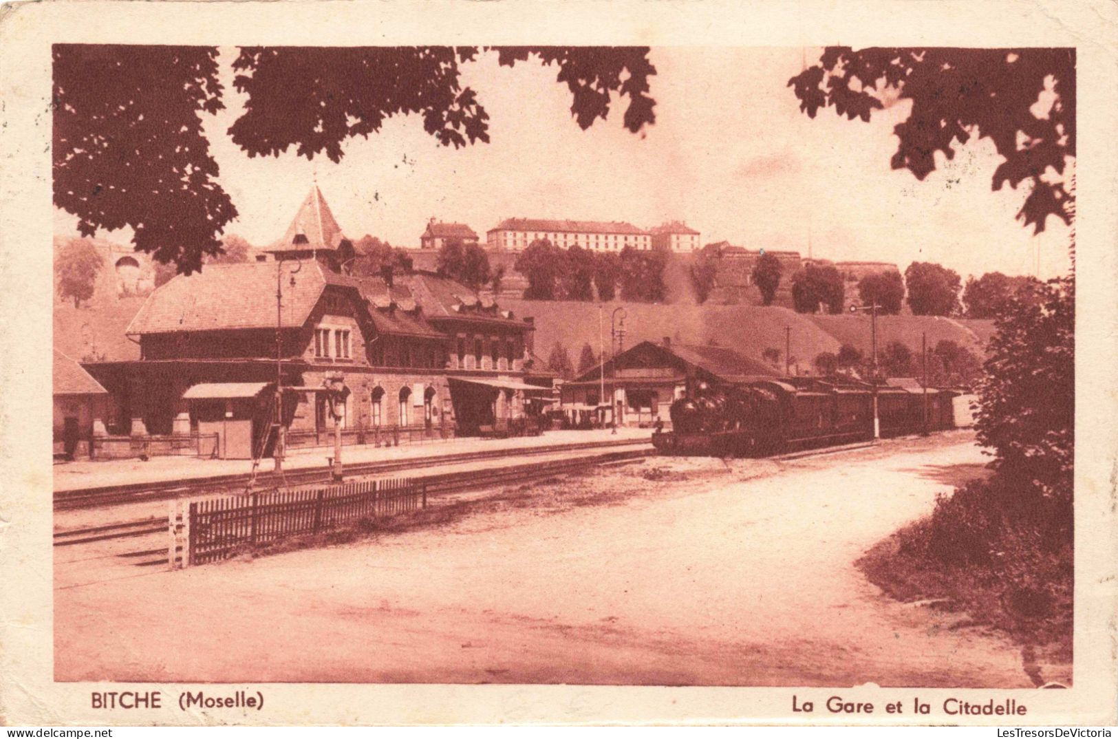 FRANCE - Bitche - La Gare Et La Citadelle -  Carte Postale Ancienne - Bitche