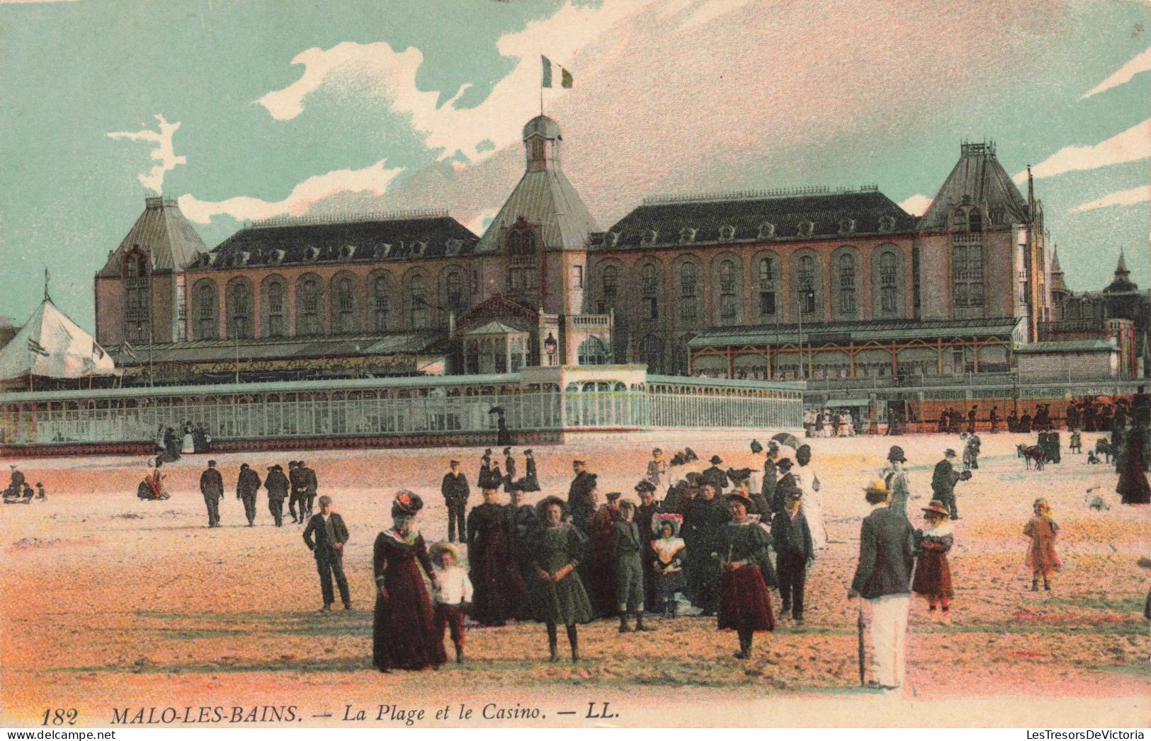 FRANCE - Malo Les Bains - La Plage Et Le Casino - LL - Colorisé - Animé -  Carte Postale Ancienne - Malo Les Bains