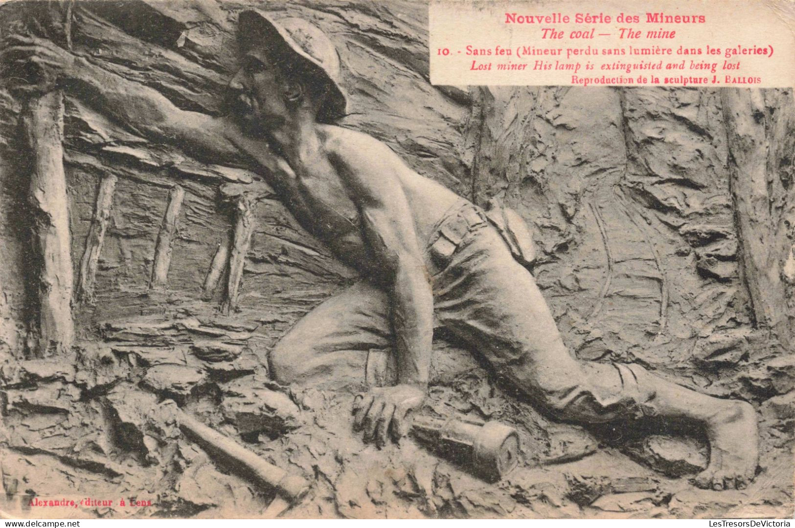 ARTS - Sculpture - Nouvelle Série Des MINEURS - The Coal - The Mine - Sans Feu -  Carte Postale Ancienne - Sculptures